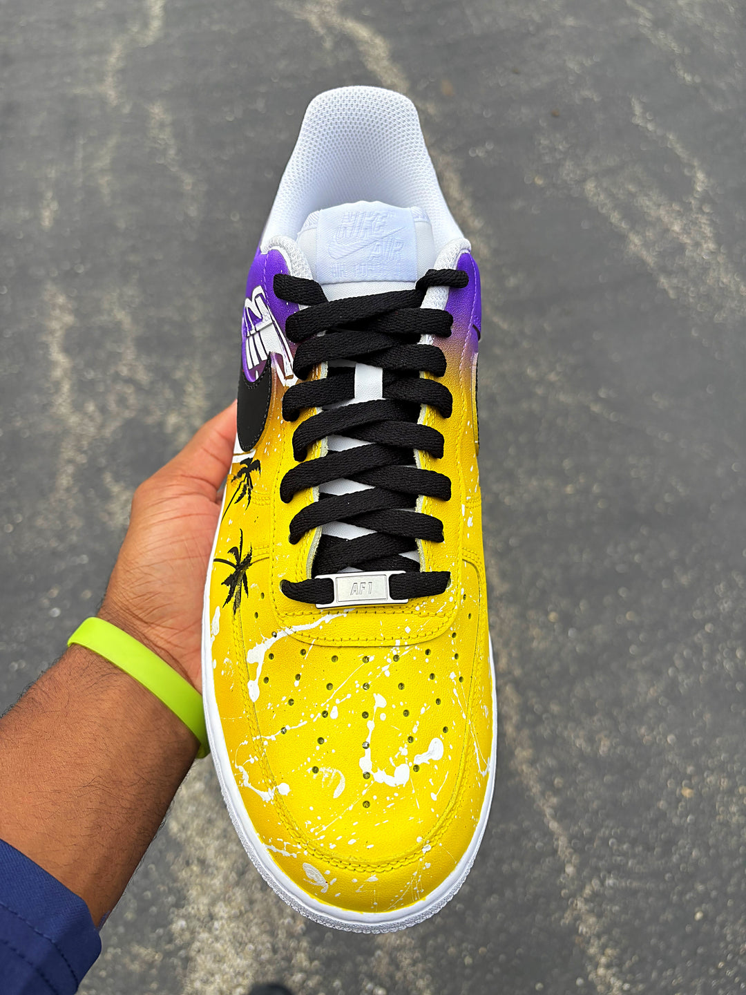 Custom LA Lakers AF1s