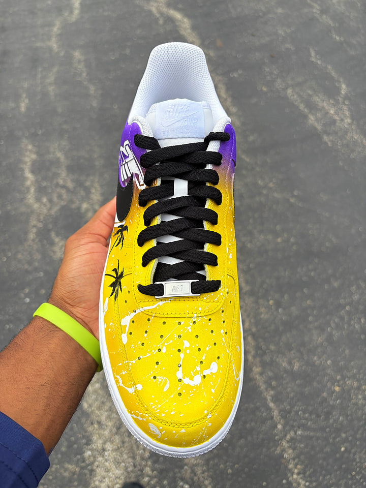 Custom LA Lakers AF1s