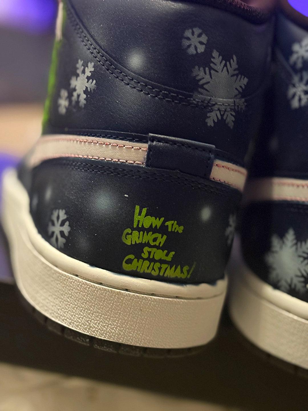 Custom Christmas Grinch AJ1s