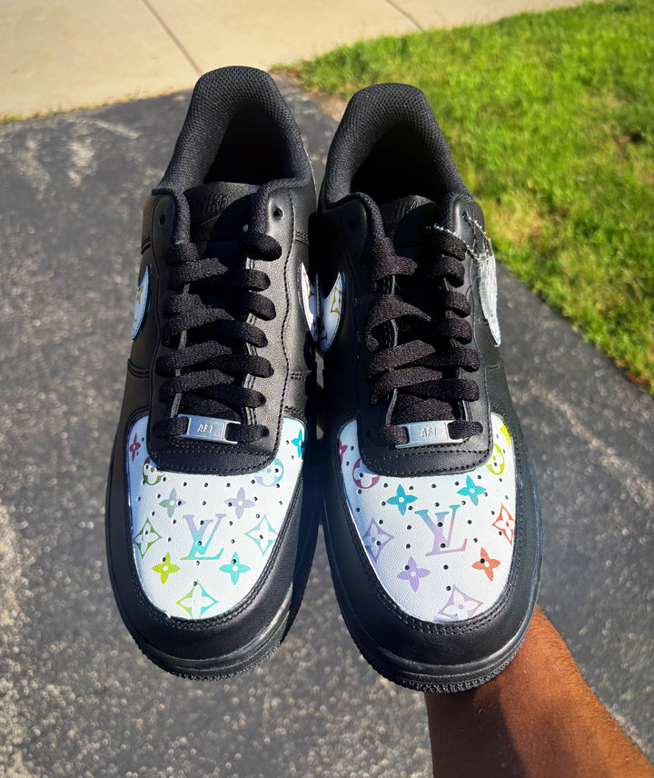 Custom White LV drip AF1s