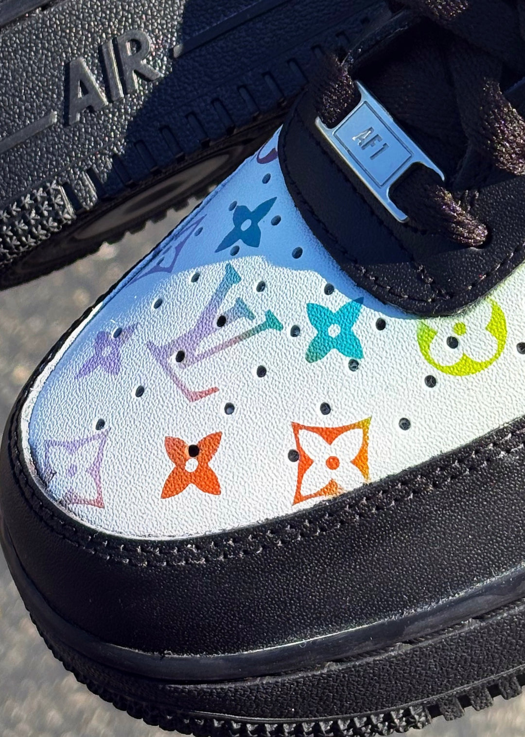 Custom White LV drip AF1s