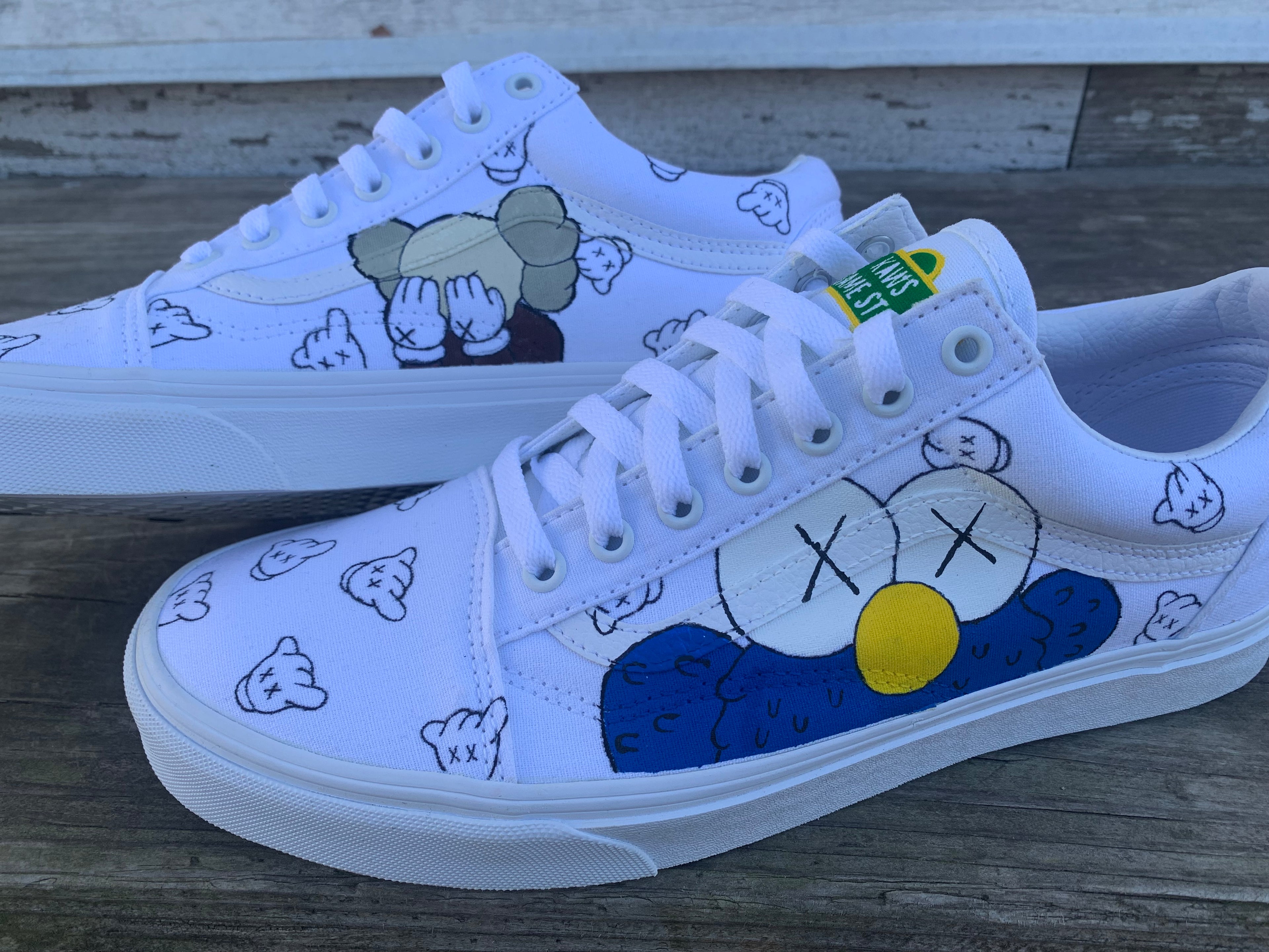 Kaws x Sesame Street Custom Vans
