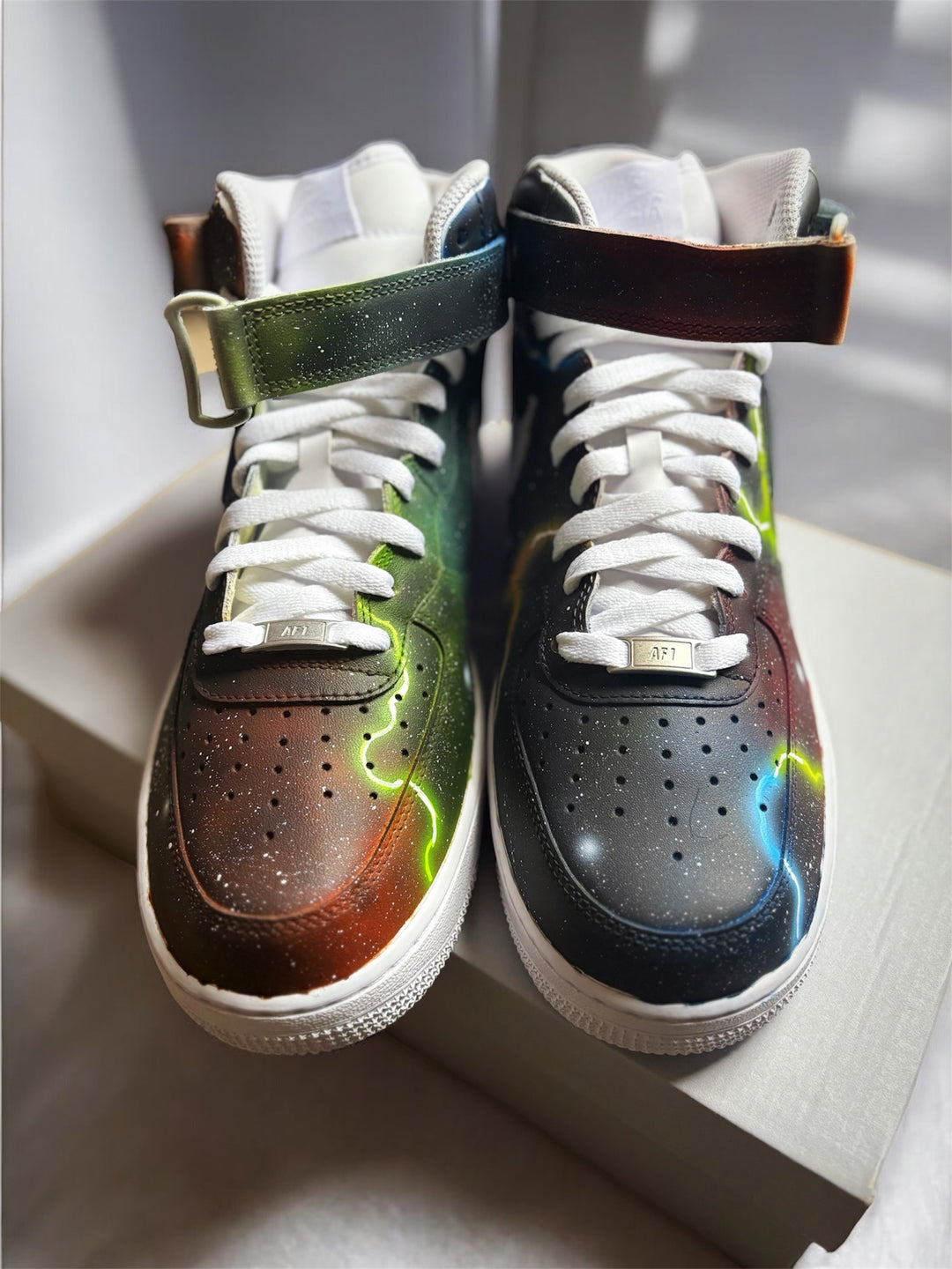 Custom Galaxy hightop AF1s
