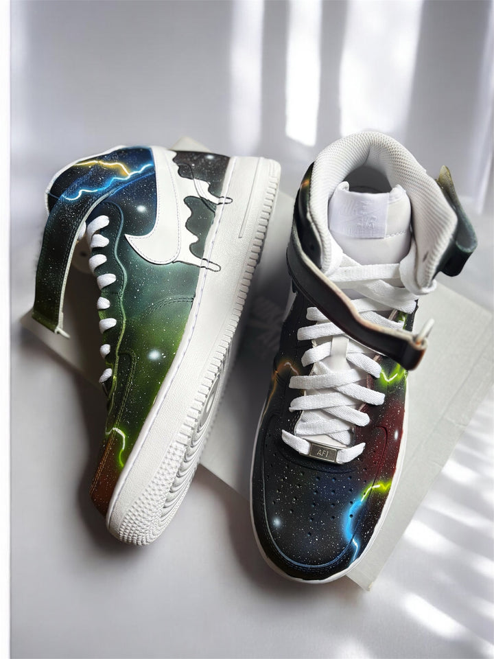 Custom Galaxy hightop AF1s