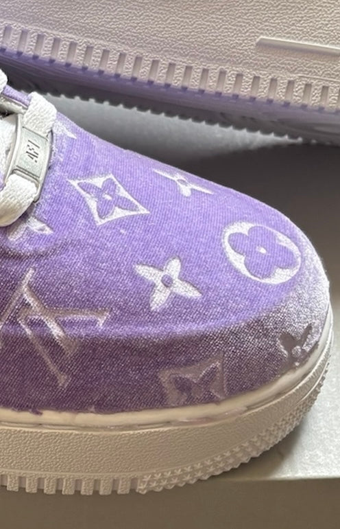 Custom Lavender LV Print AF1s
