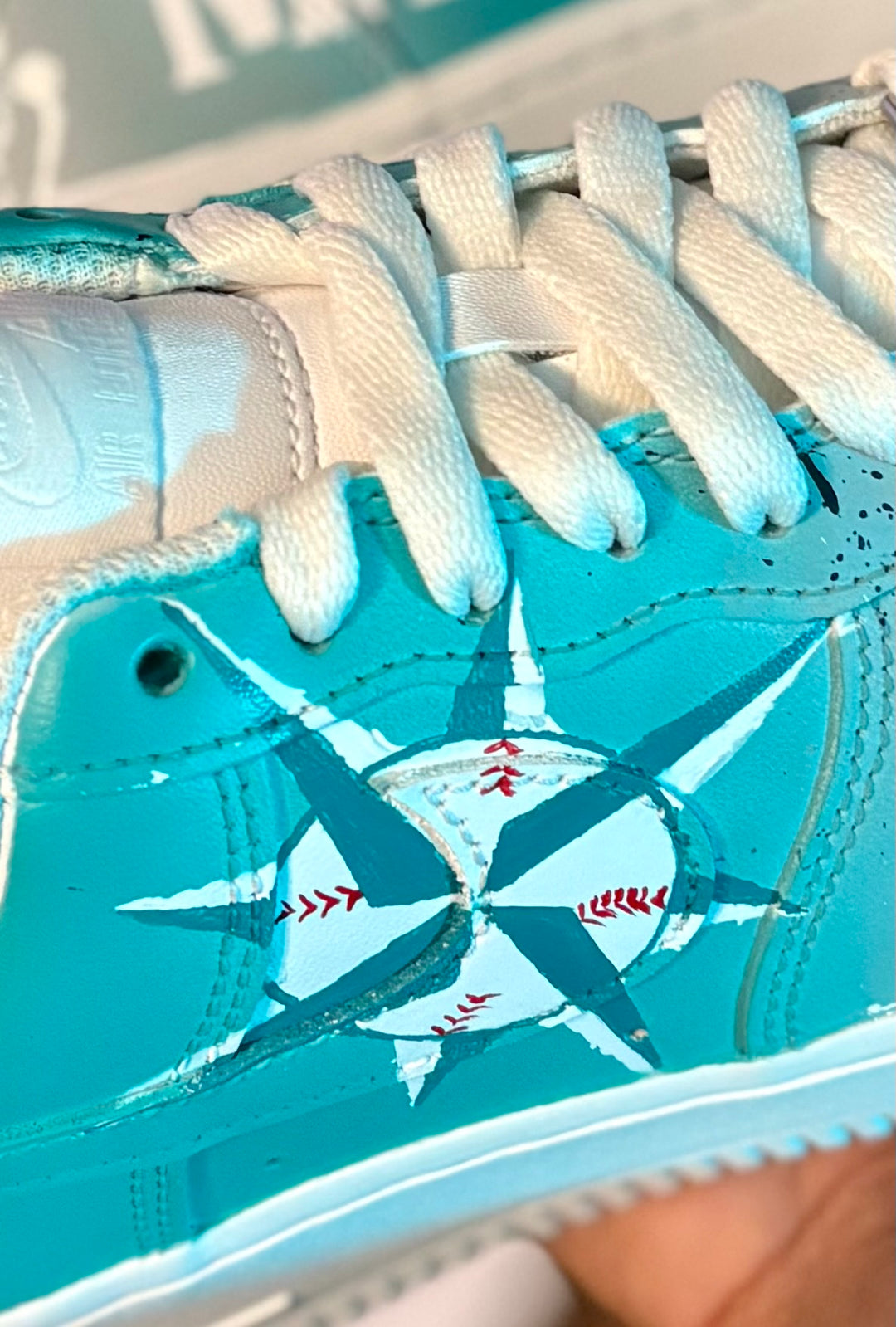 Custom Seattle Mariners AF1s