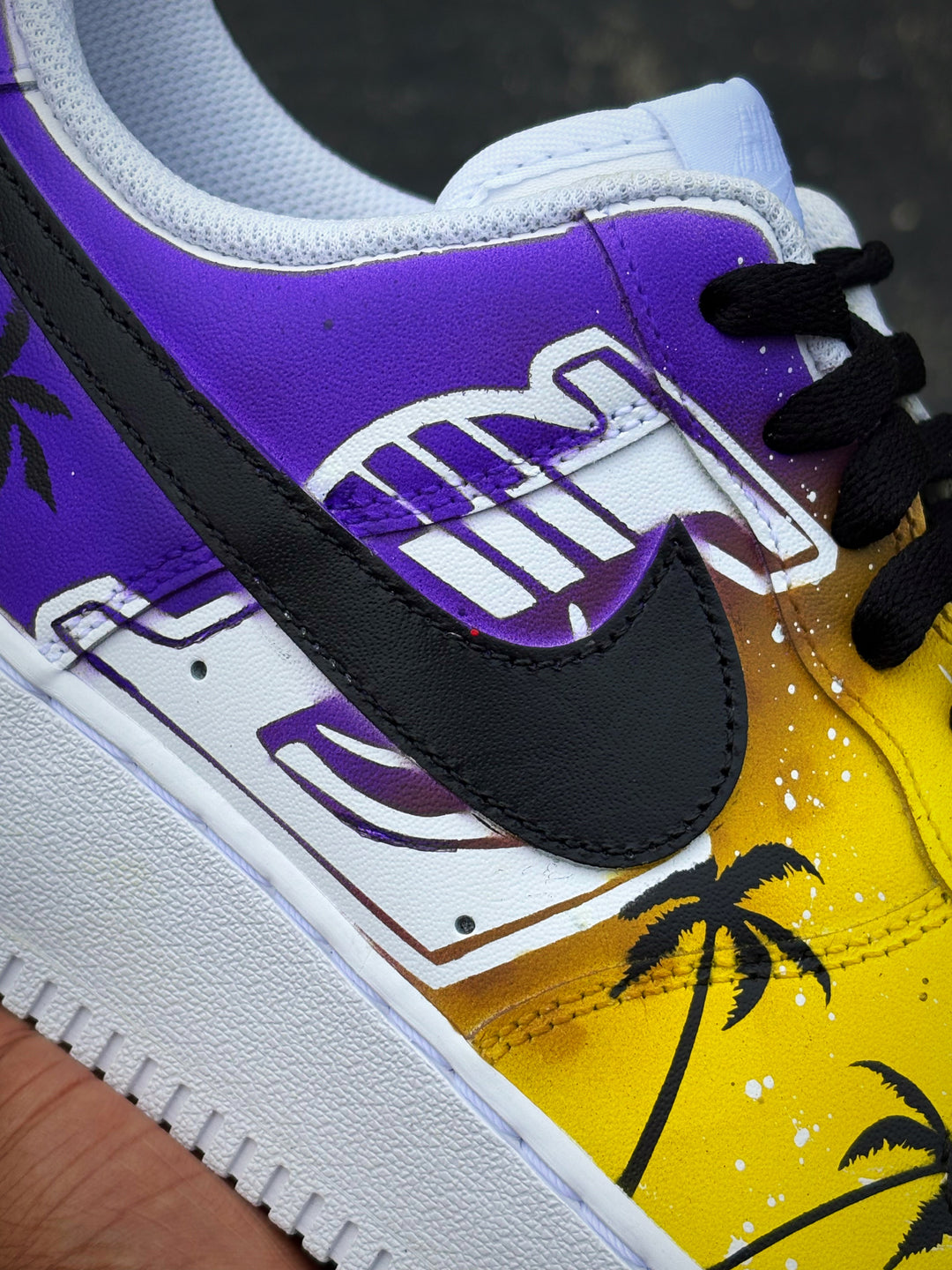 Custom LA Lakers AF1s