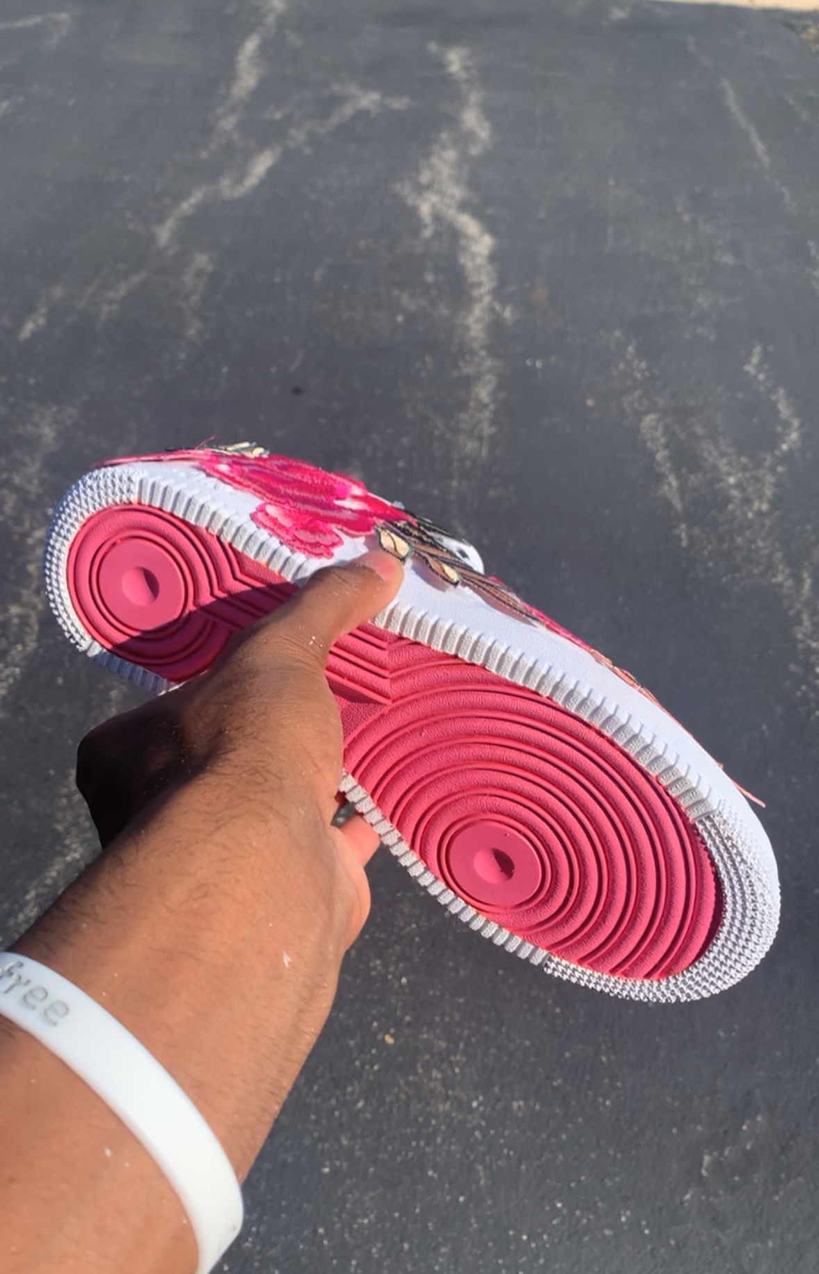 Custom Pink Floral AF1s