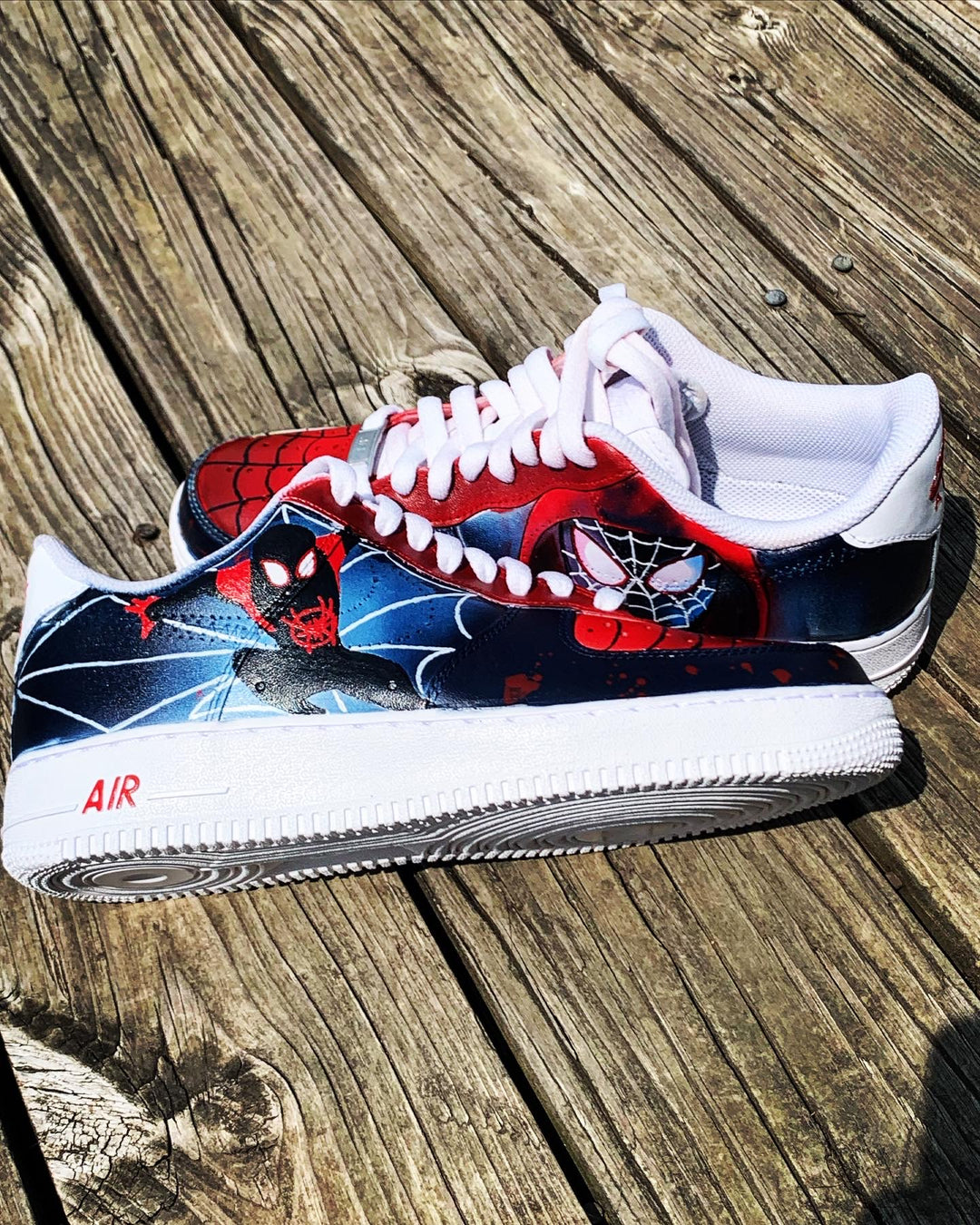 Custom af1 spider man design for kids of all ages 